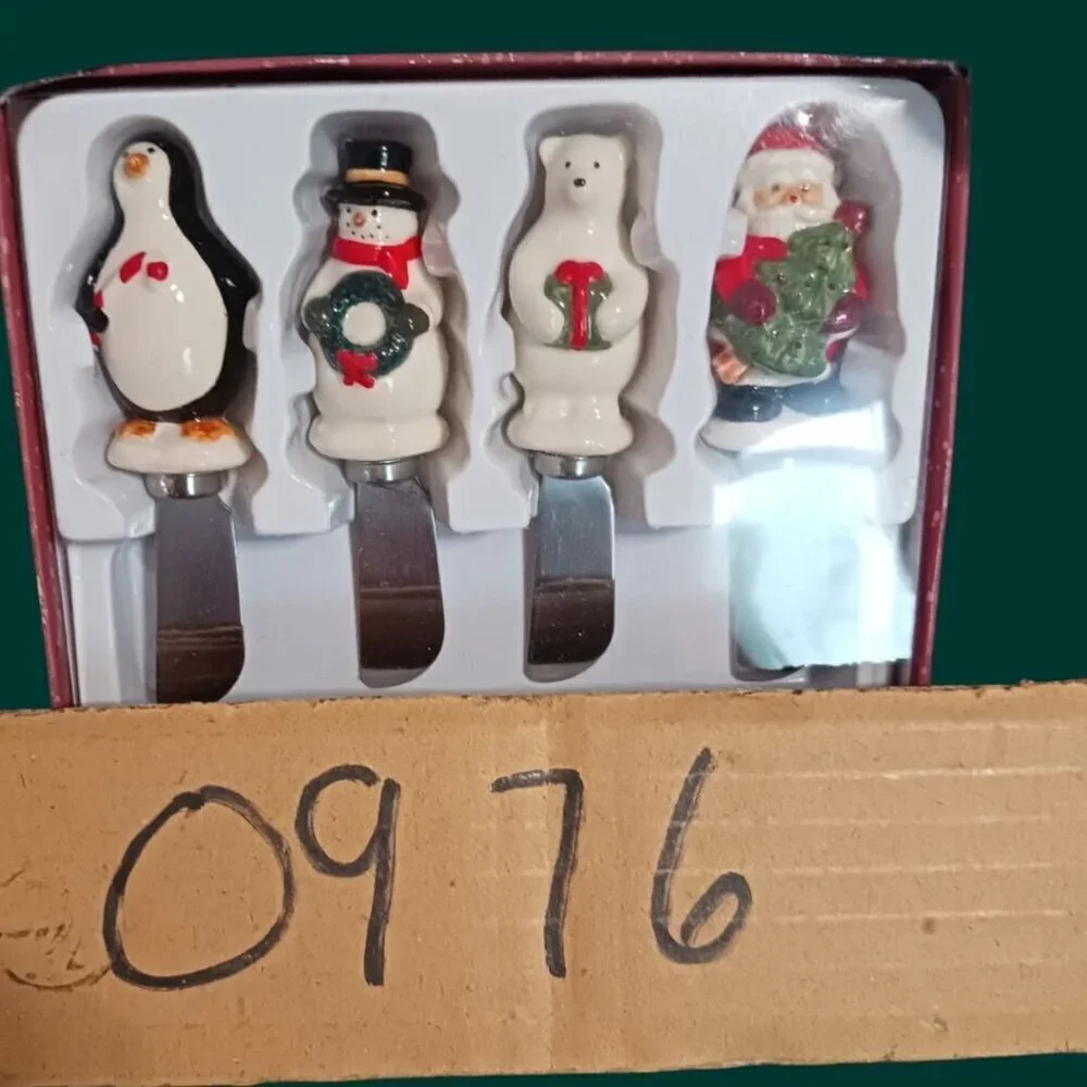 Russ Moments Of Wonder Stoneware Holiday Spreader Set 4-Piece